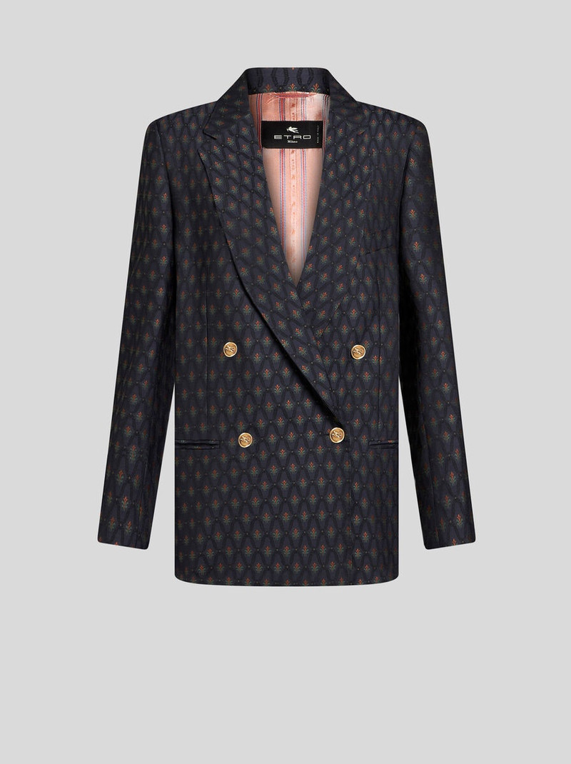 DOUBLE-BREASTED WOOL JACQUARD JACKET 1