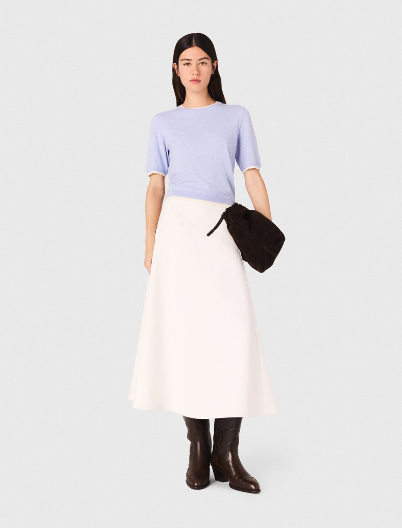 maje Rhinestone short-sleeve sweater outlook