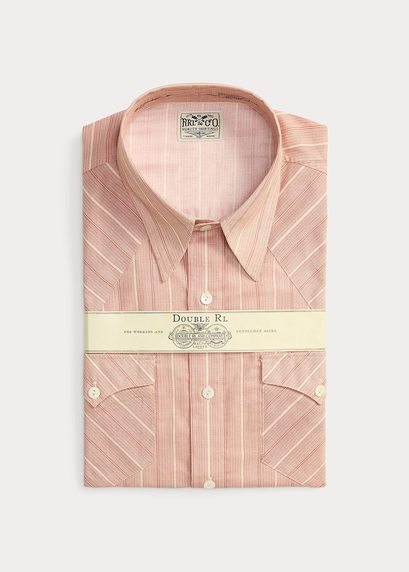 Slim Fit Stripe-Print Western Shirt 1