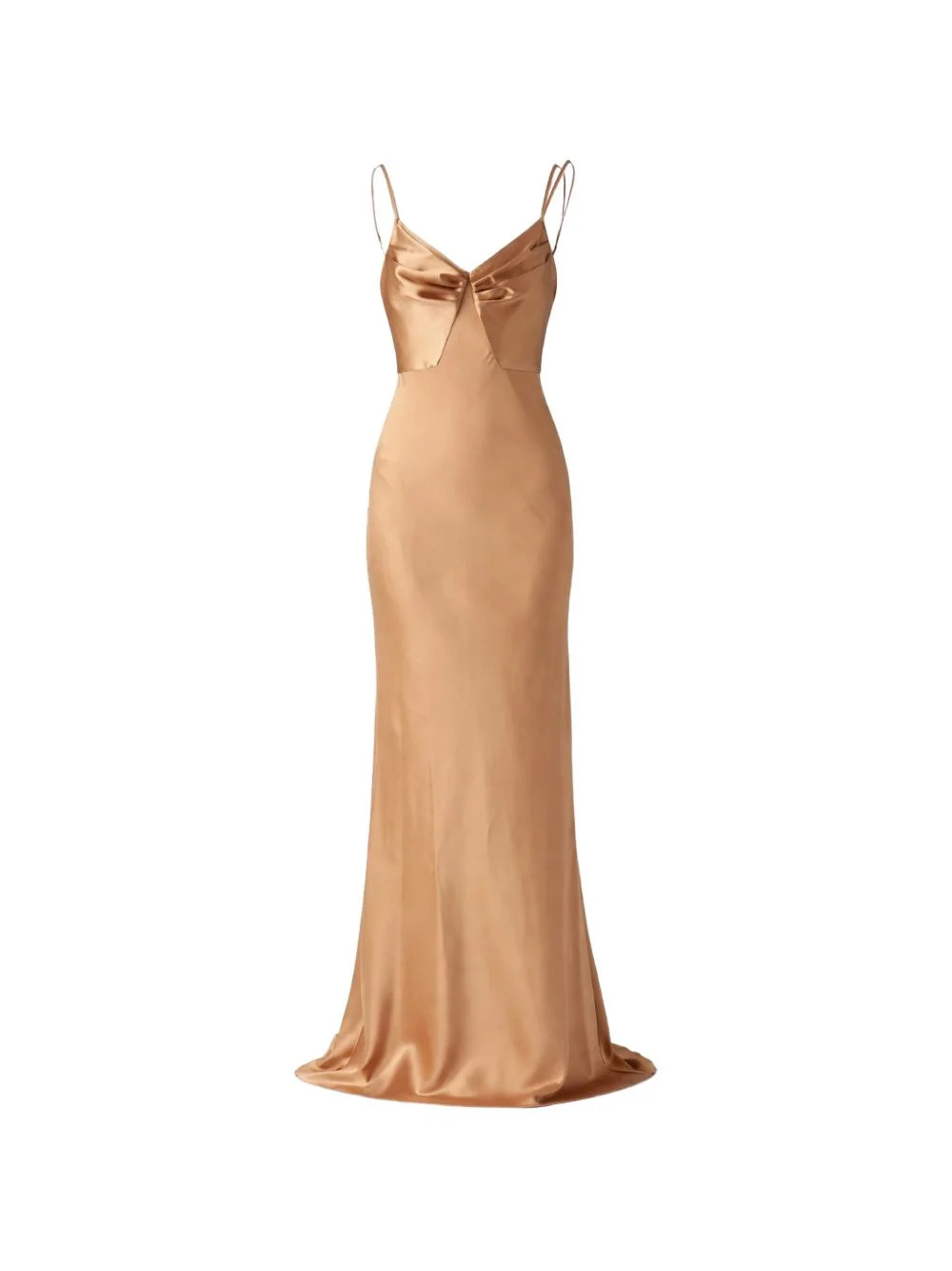 mermaid-silhouette satin maxi dress - 1
