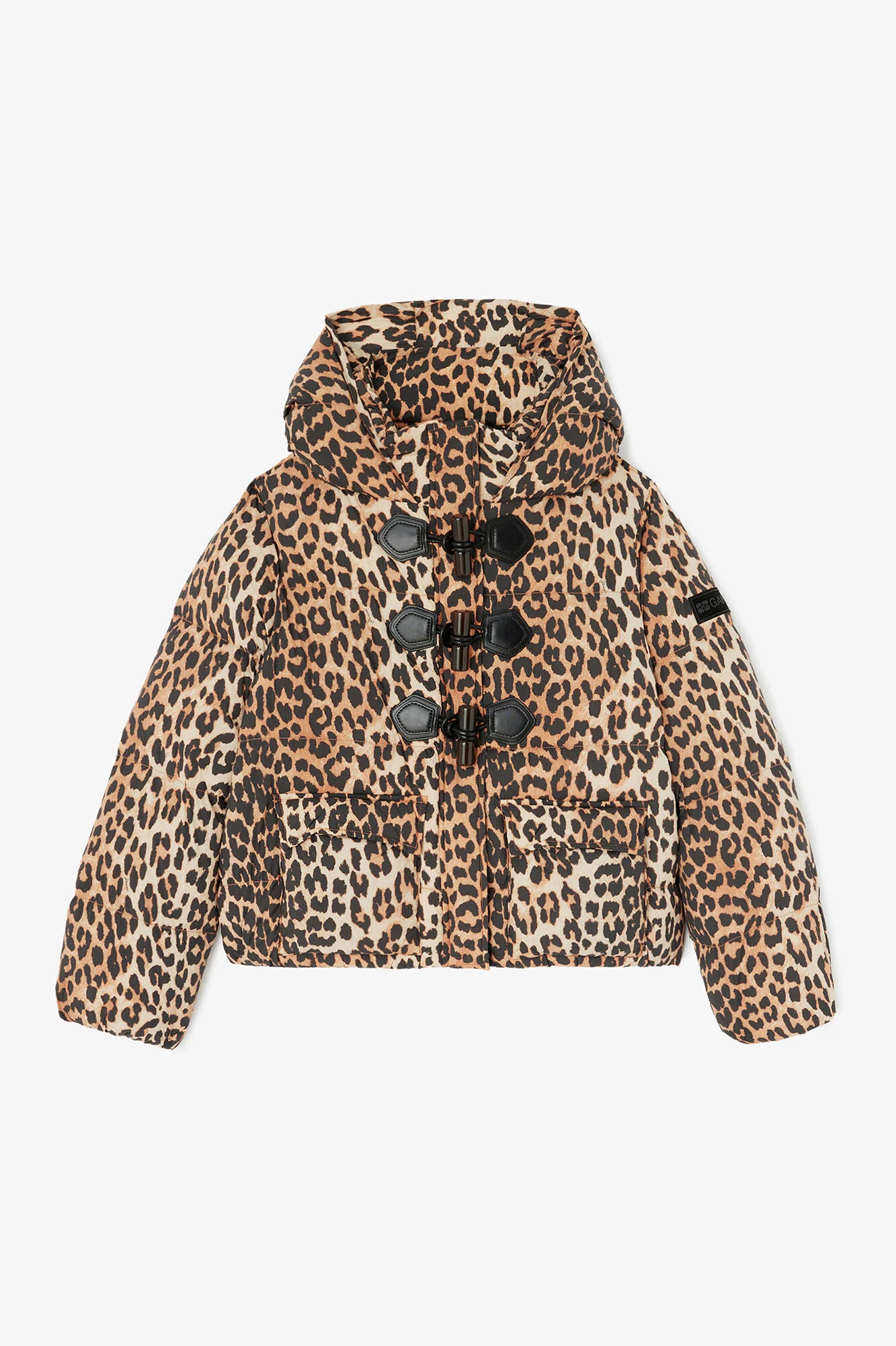 MINI PUFFER IN LEOPARD NYLON - 1