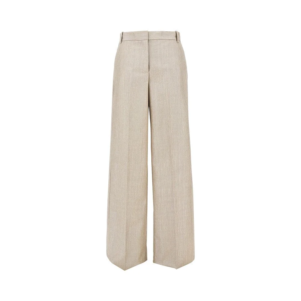 LUREX VISCOSE AND WOOL-BLEND PANTS - 1