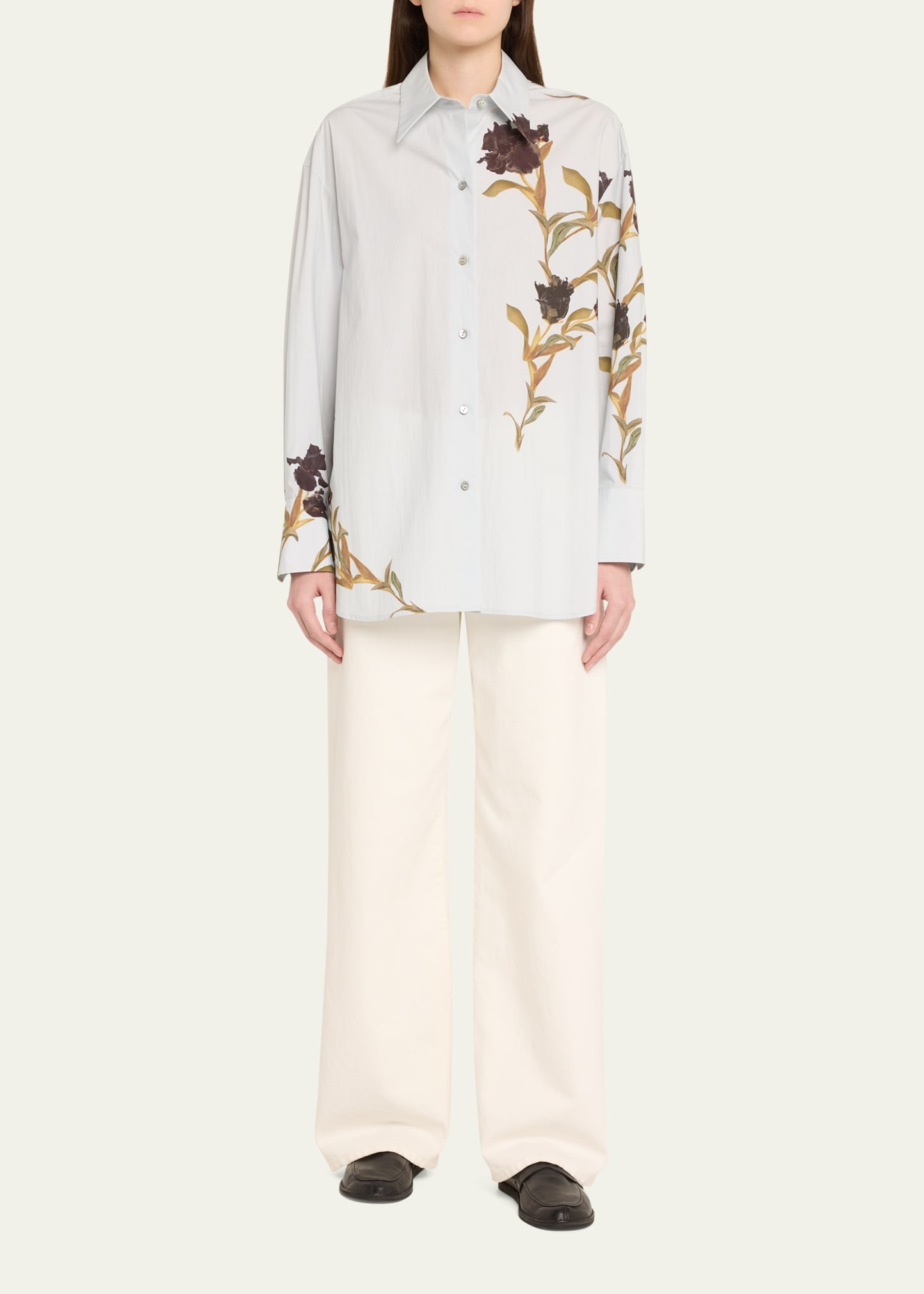 Long-Sleeve Iris Button-Front Shirt - 2