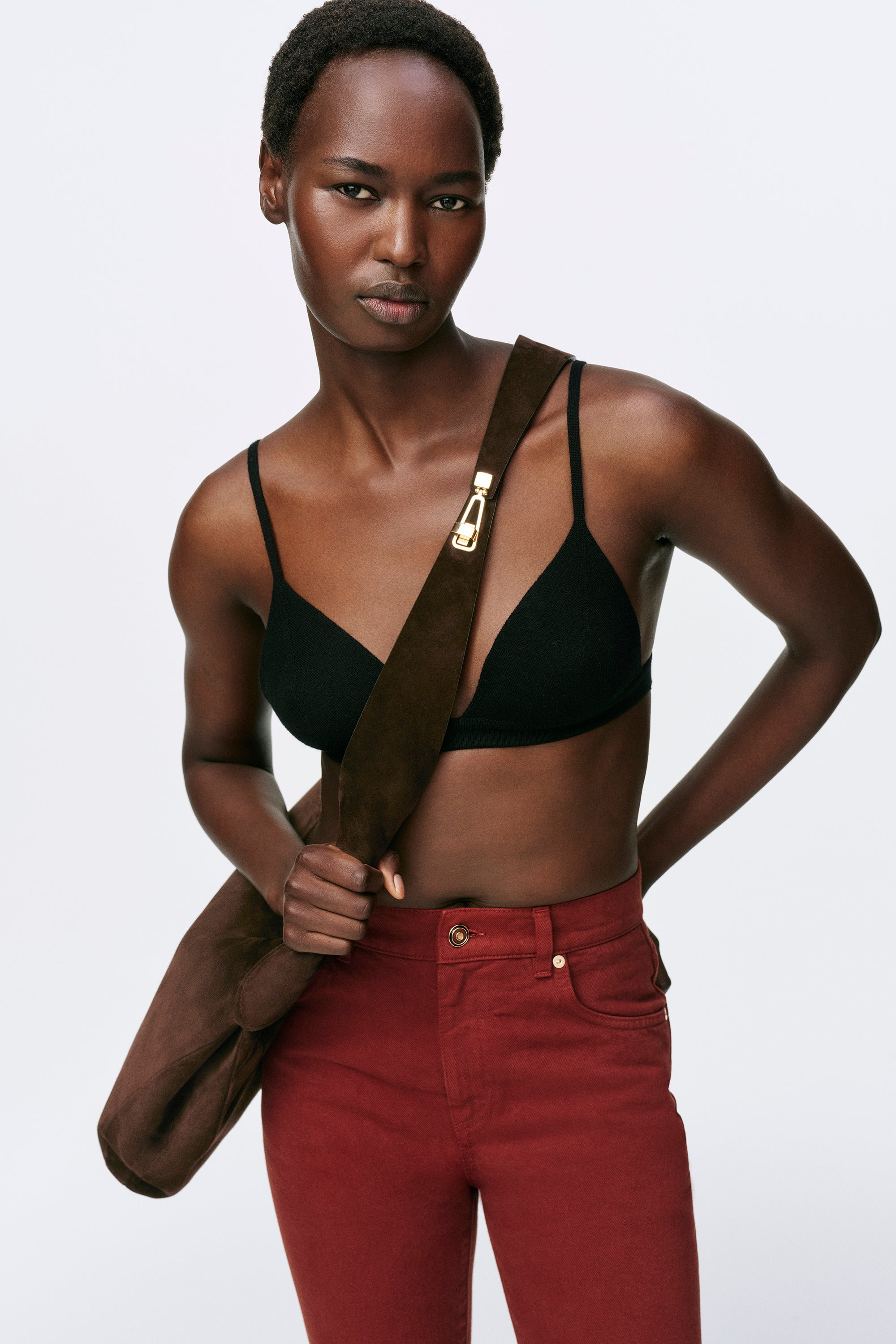 Chevier Knit Bra in Wool - 2