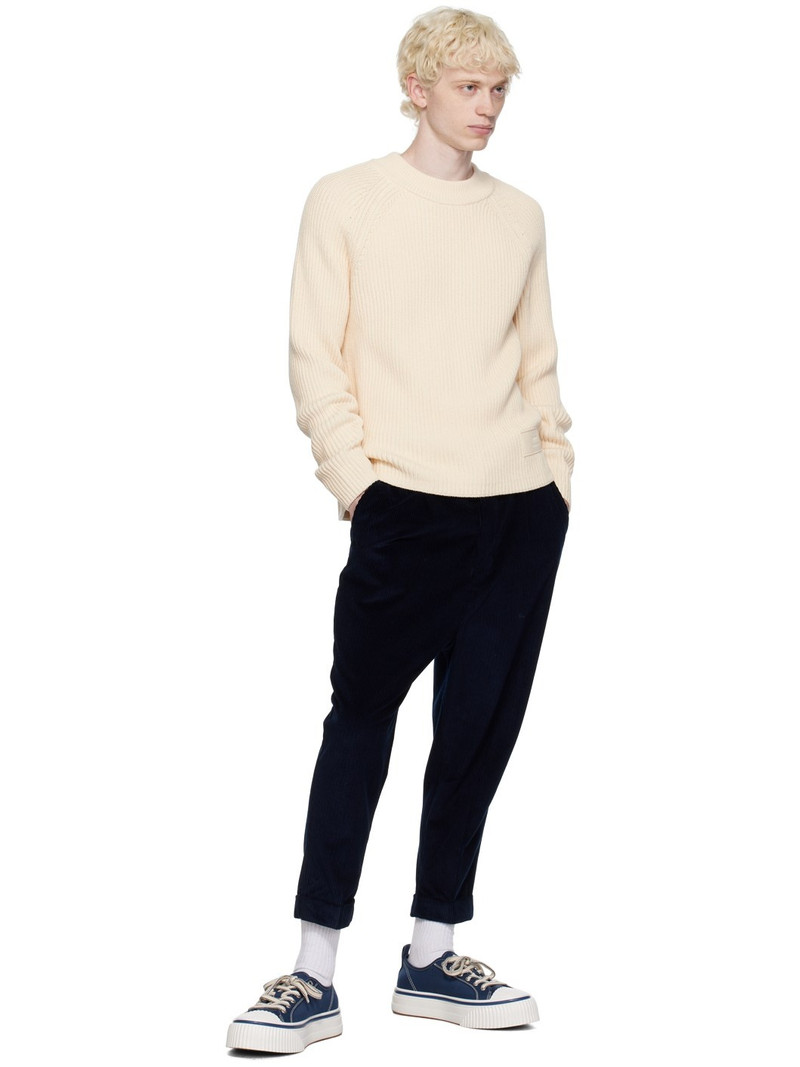 AMI Paris Off-White Crewneck Sweater outlook