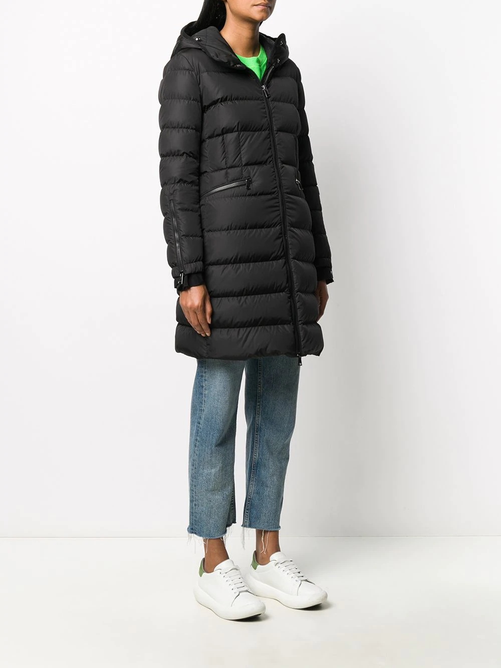 padded mid-length coat - 3