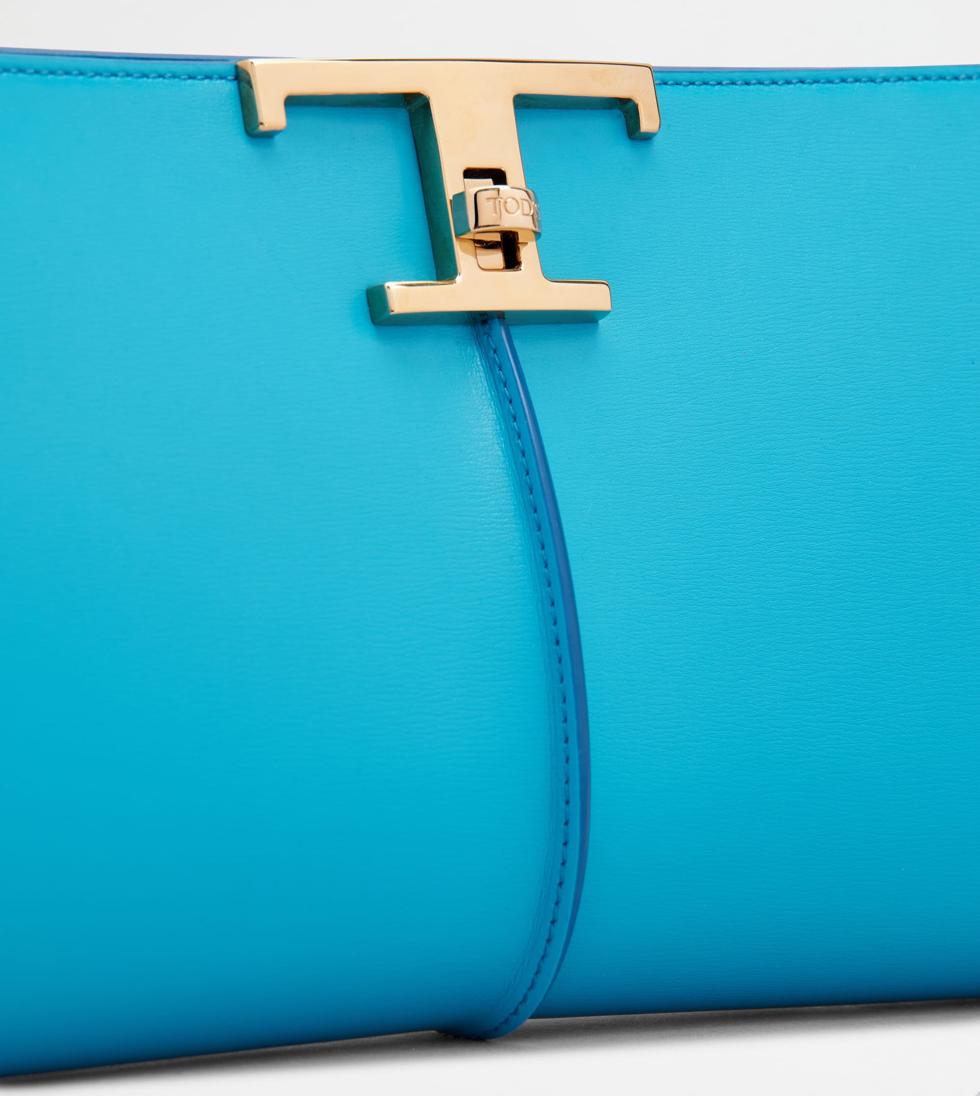 TIMELESS CLUTCH BAG IN LEATHER SMALL - LIGHT BLUE - 6