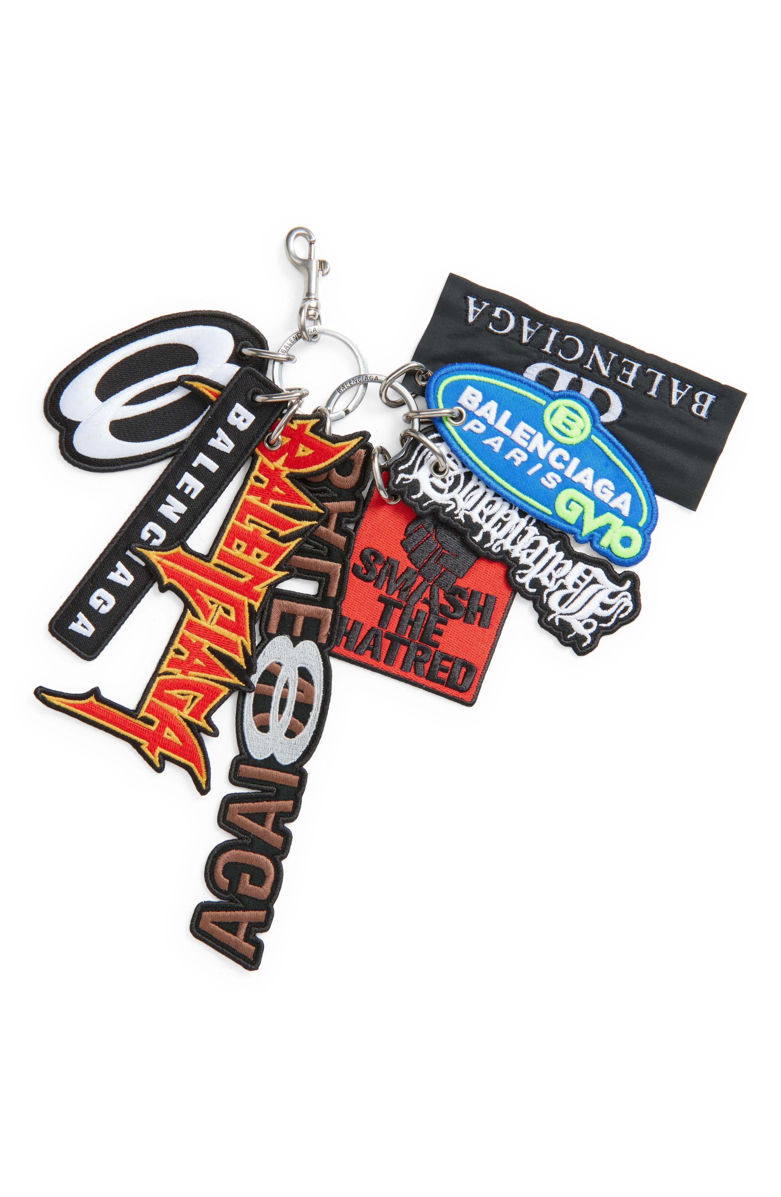 Balenciaga Key Ring Patches in Red Multi at Nordstrom - 1