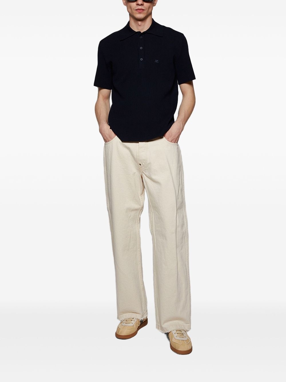 knitted polo shirt - 2