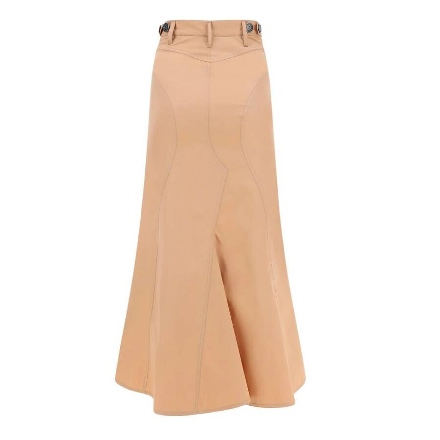 Burberry Cotton Pleated Maxi Skirt - 6