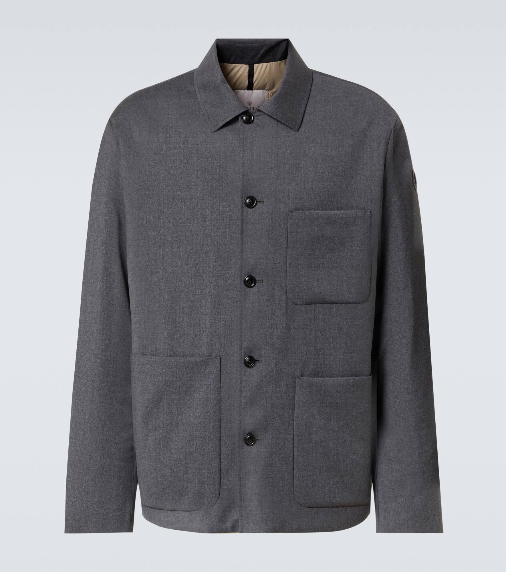 Wool-blend and down overshirt - 1