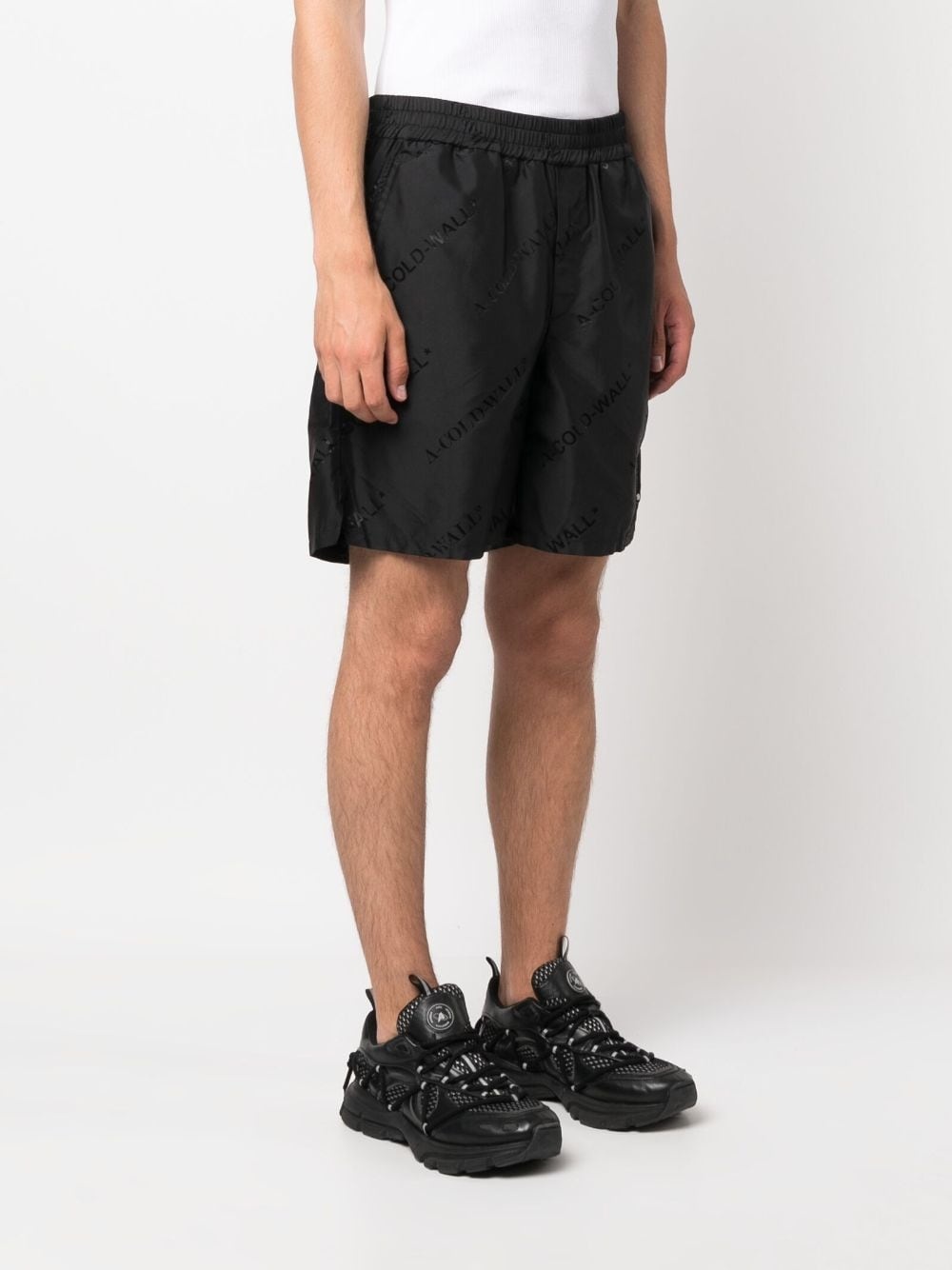 monogram-print shorts - 3