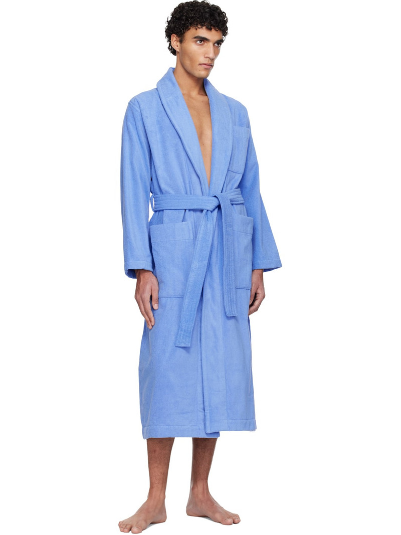 TEKLA Blue Terry Classic Bathrobe outlook