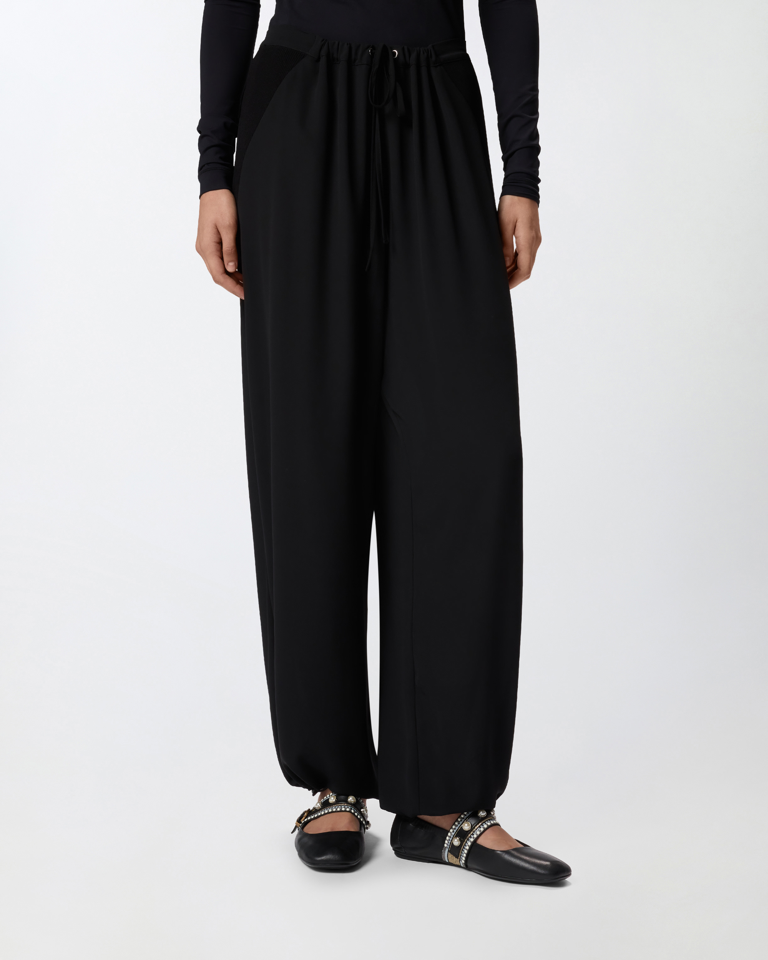 WIDE-LEG TROUSERS WITH ELASTIC WAIST - 3