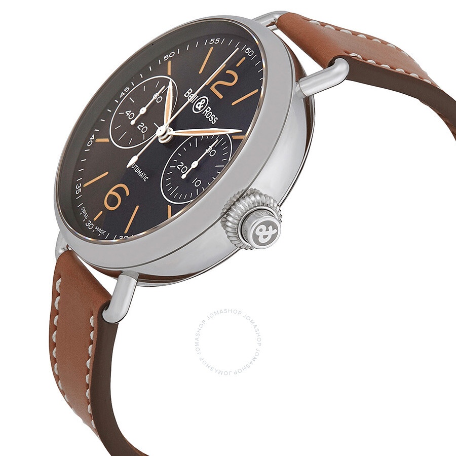 Bell And Ross - Bell and Ross Monopoussoir Heritage Brown Dial Men's Watch BRWW1-CHMONOPOHER - 2
