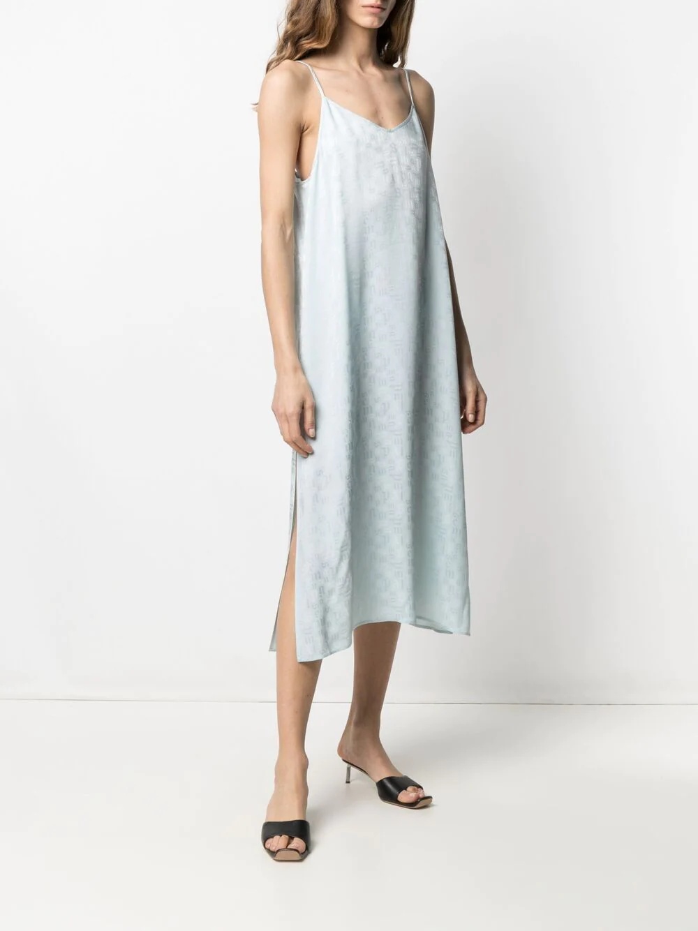 monogram-print slip dress - 3