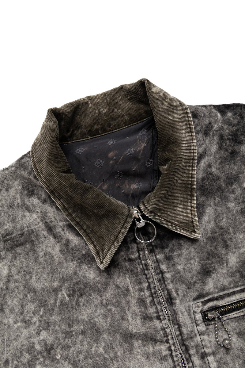 Kapital Velveteen HUNTER Drizzler JKT (Dirty Dyed) - Black outlook