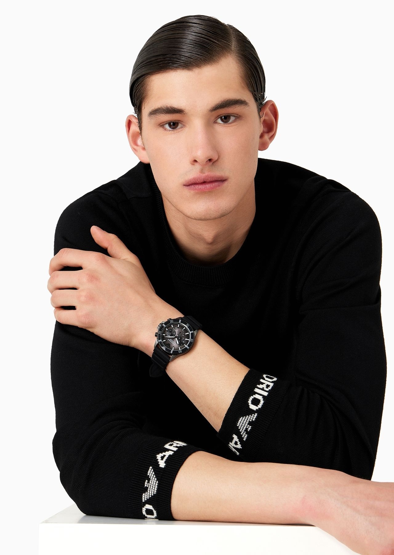 Chronograph Black Silicone Watch - 3