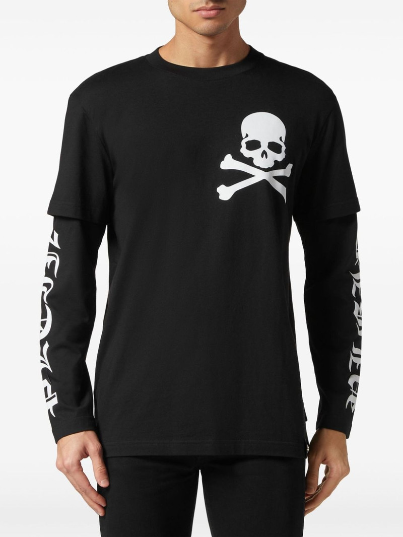 skull-print cotton T-shirt 3