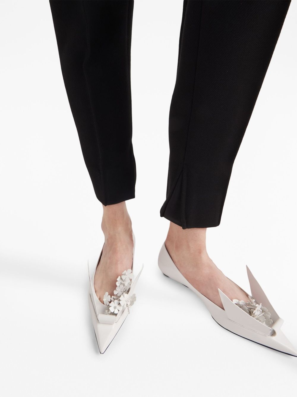 high-waist skinny-cut trousers - 4