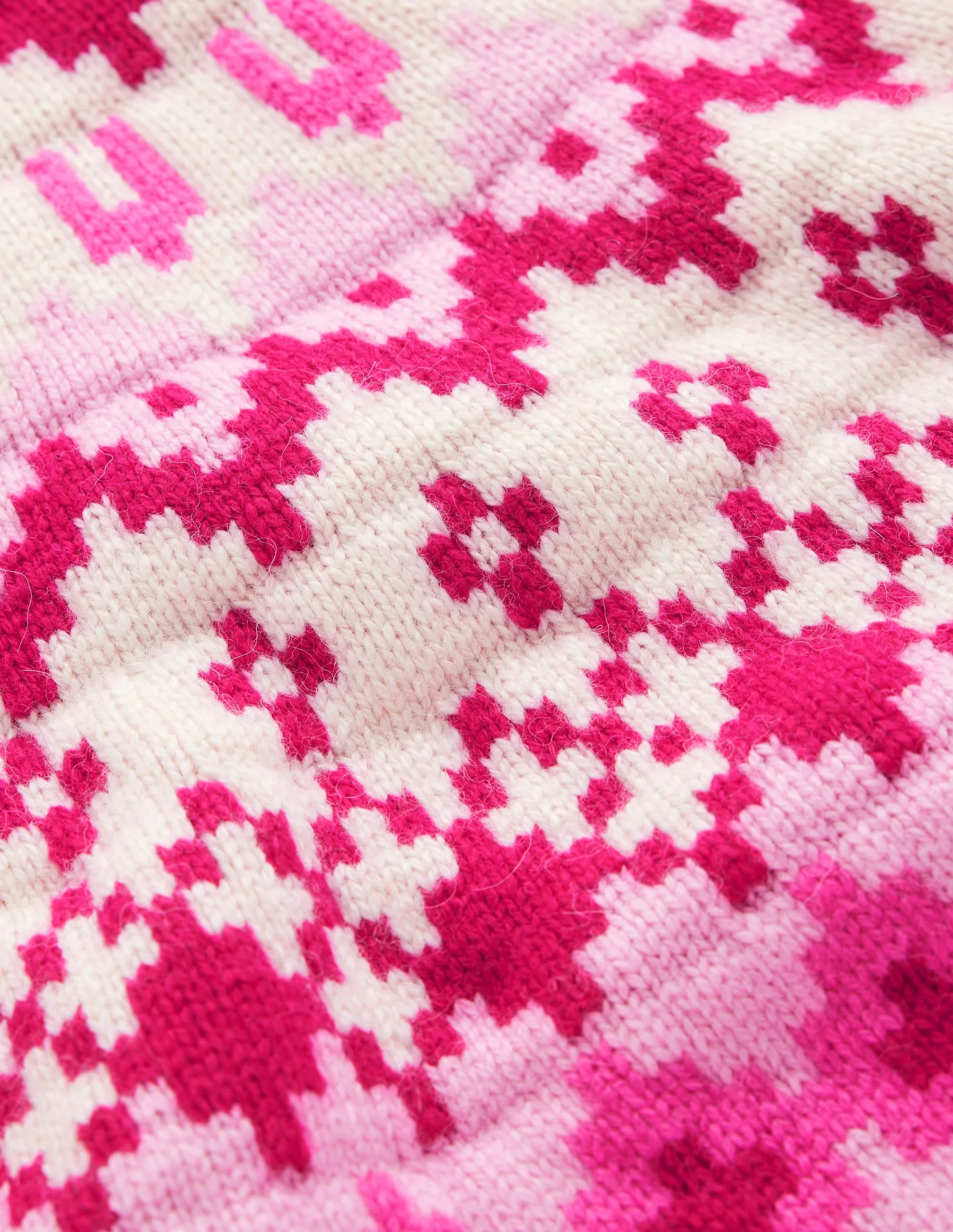 Mae Fair Isle Knitted Sweater-Red Bud Melange - 1
