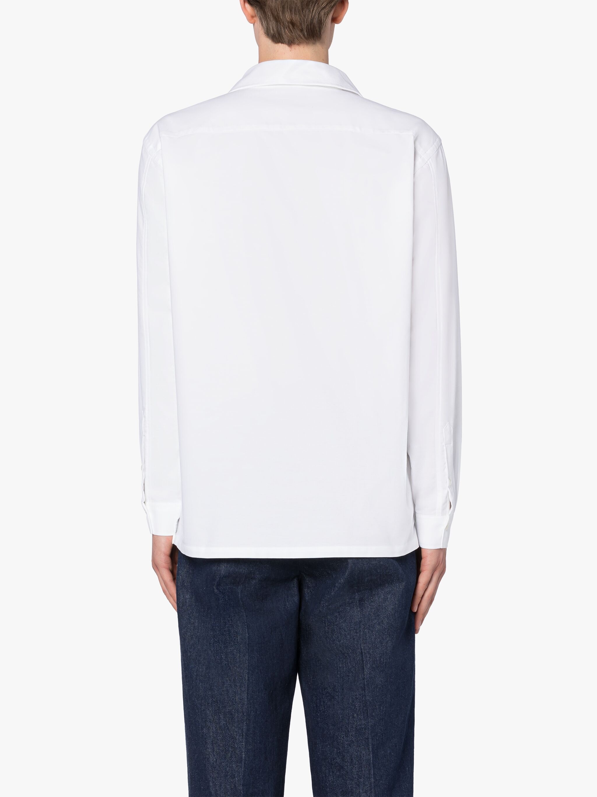 MILITARY WHITE COTTON SHIRT - 4