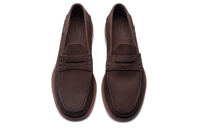 Coraux Taurillon Nubuck Chocolate - Leather Sole 4