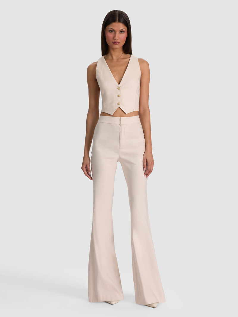 DONNA LINEN VEST - OATMEAL 3