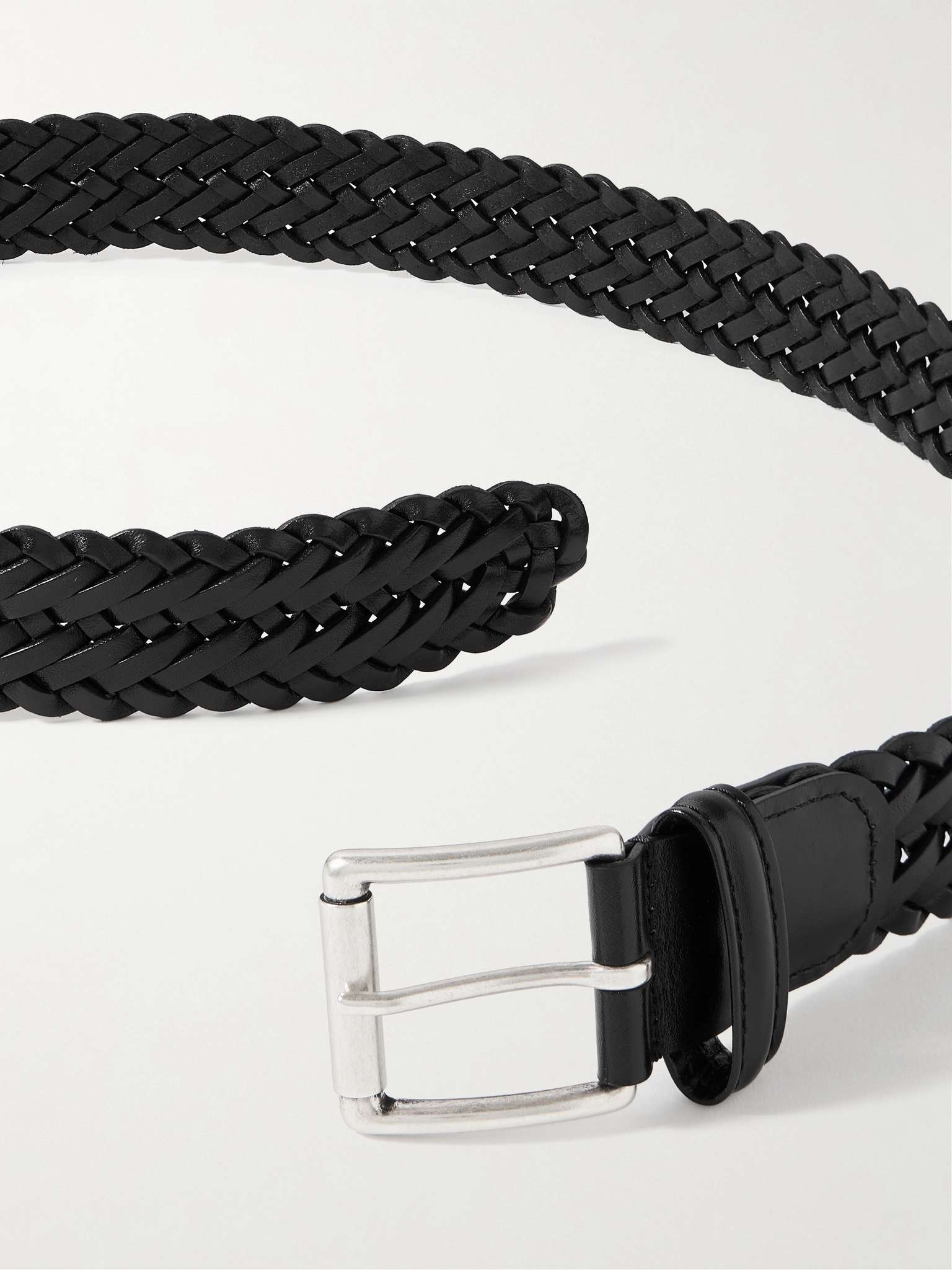 3.5cm Woven Leather Belt - 6