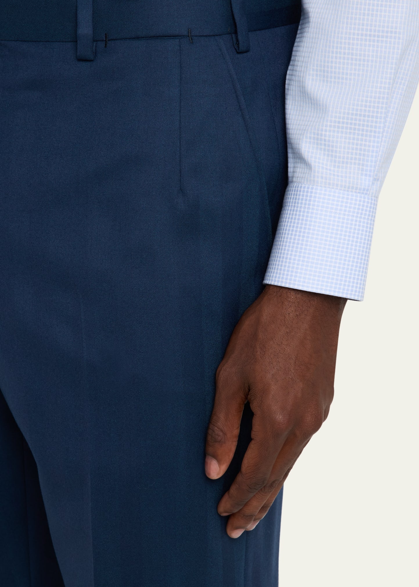 Men's Wool Herringbone Two-Piece Suit - 6
