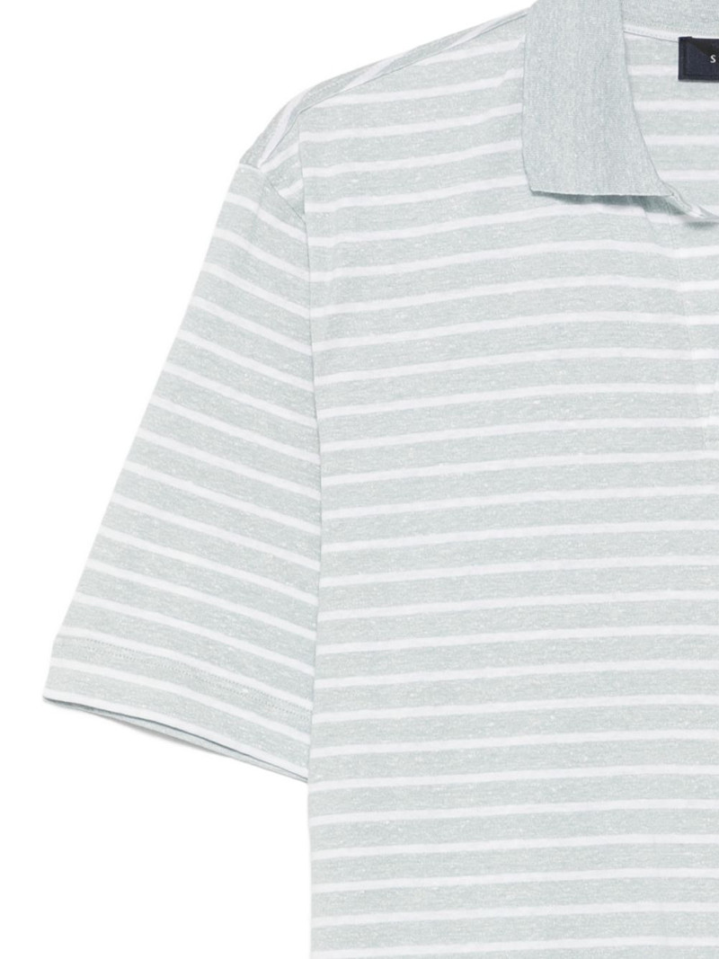 striped polo-collar T-shirt 3