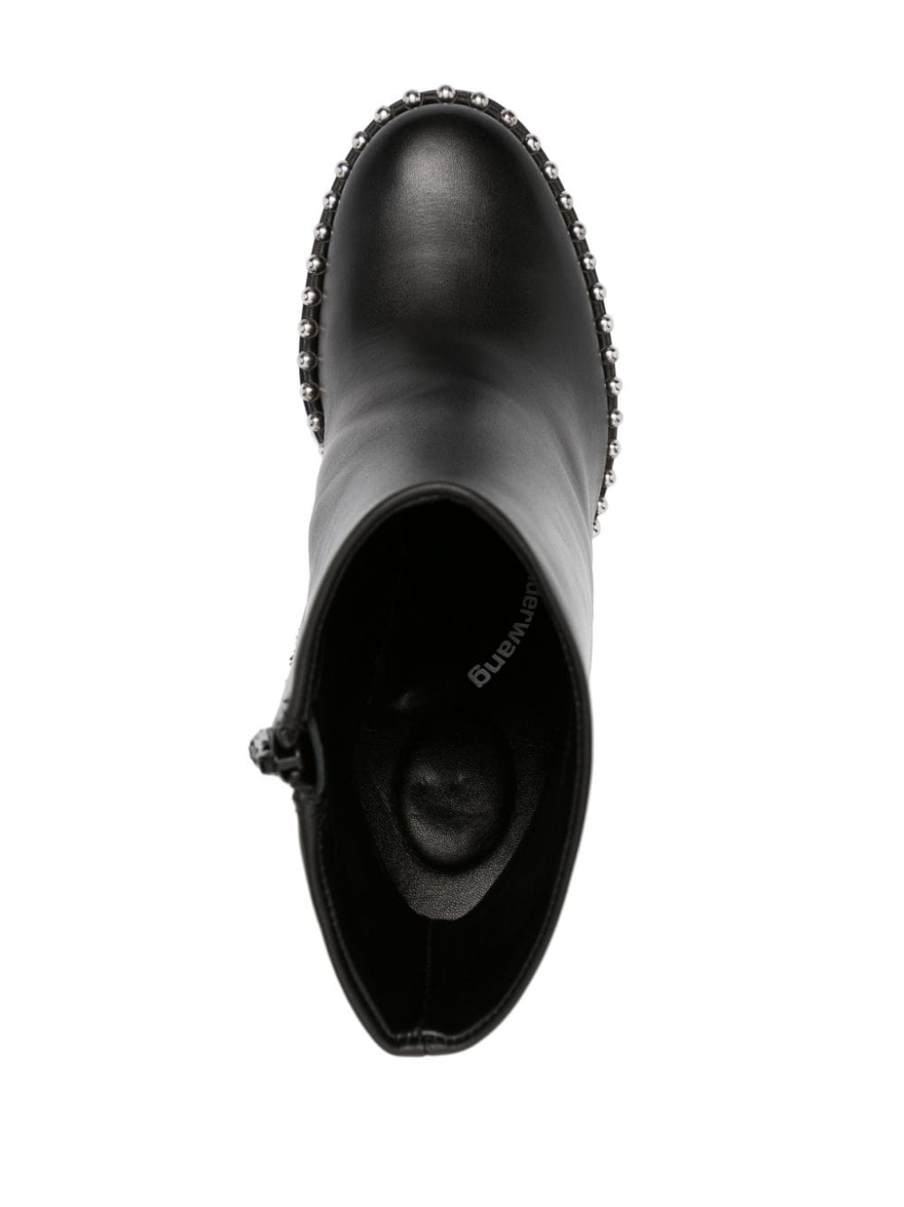 110mm stud-embellished leather ankle boots - 4