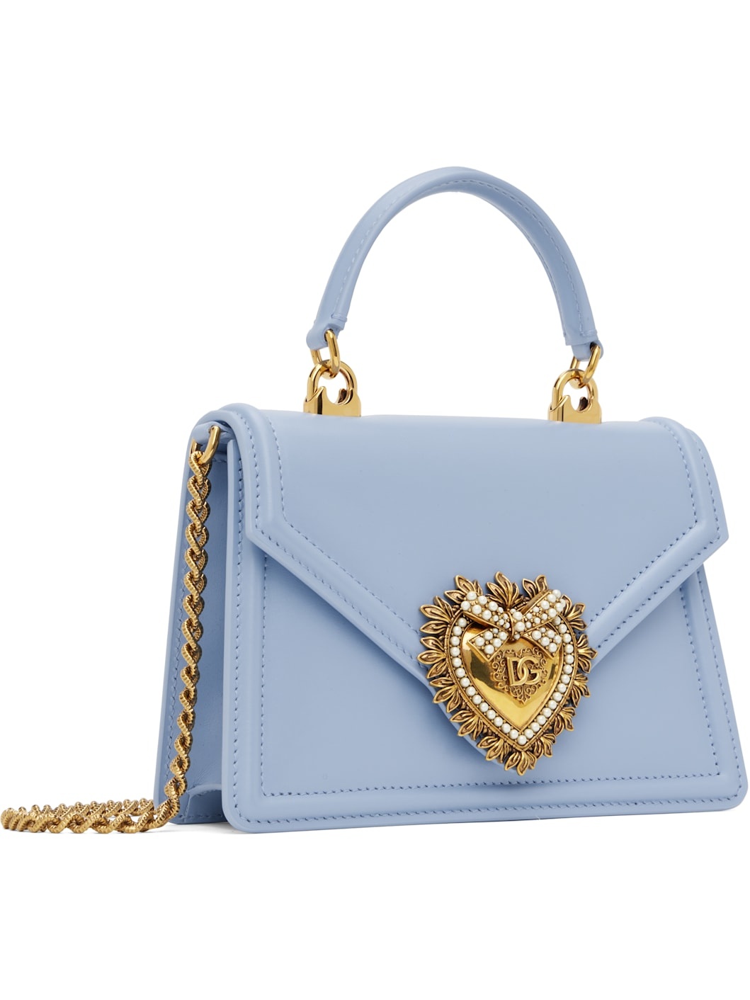 Blue Small Smooth Calfskin Devotion Bag - 2