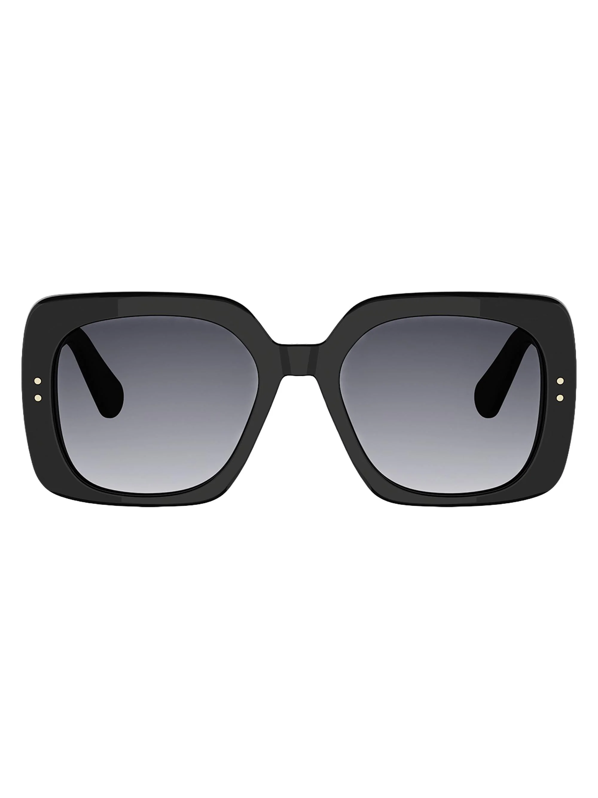Women's Dior Oblique 54MM Square Sunglasses - Shiny Black Gradient Smoke - 1