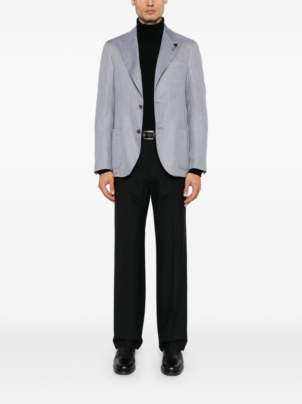 brooch-detail blazer - 2