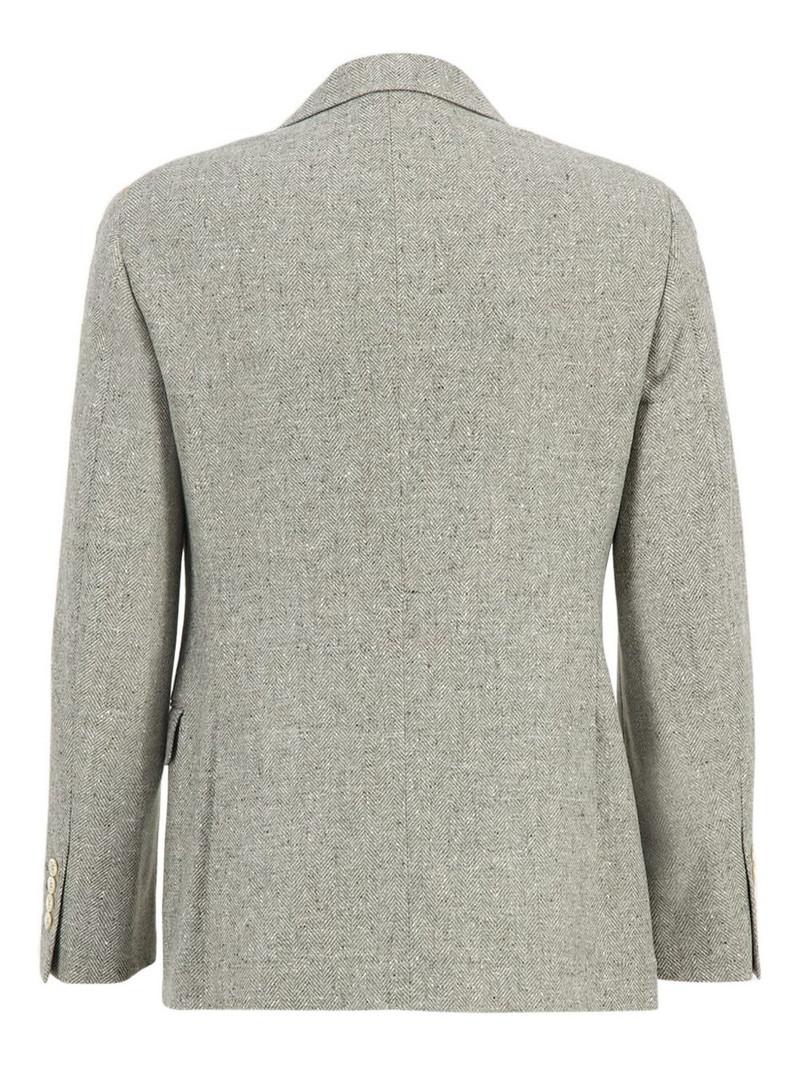 Brunello Cucinelli herringbone blazer outlook