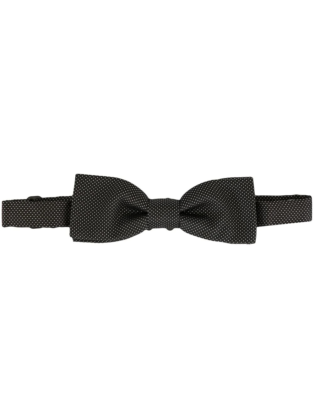 jacquard dotted silk bow tie - 1