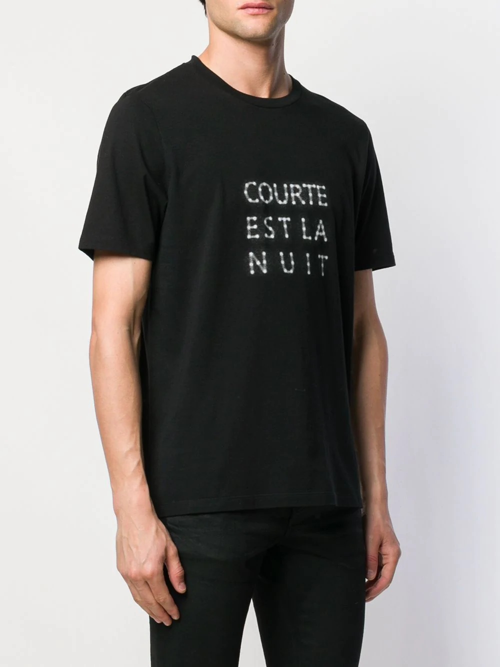 Courte Est La Nuit print T-shirt - 3