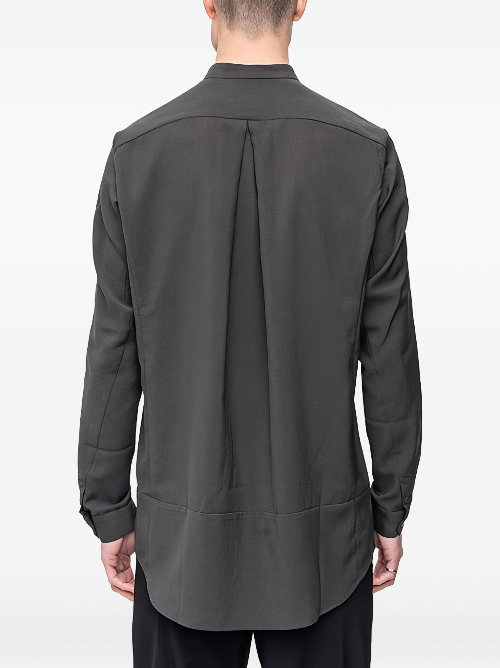 mandarin-collar button-down shirt - 3