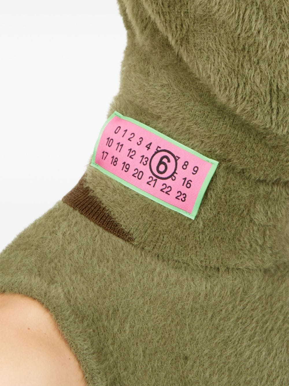 Numbers-motif textured balaclava - 5