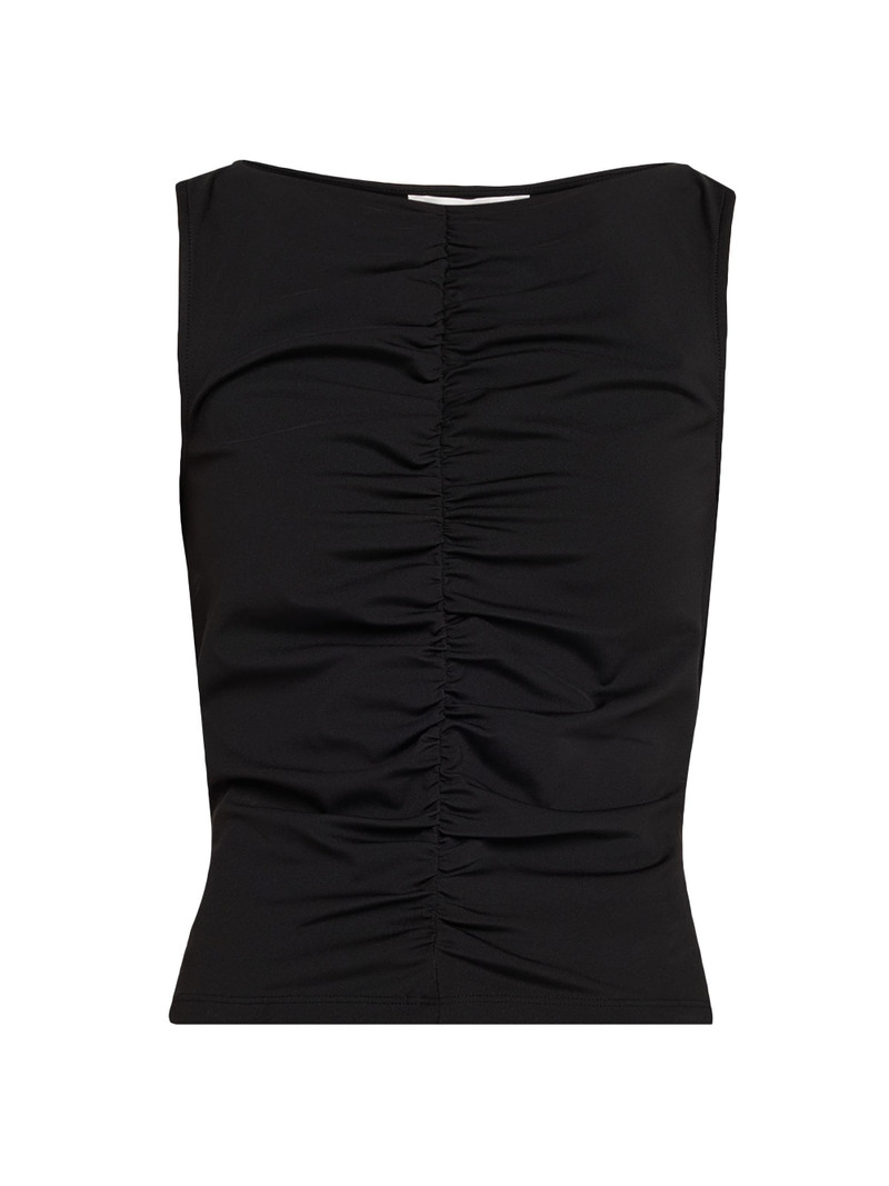 Ruched 소매없는 탑 1