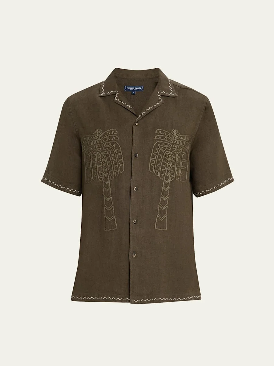 Men's Flavio Palmeira Linen Camp Shirt - 1