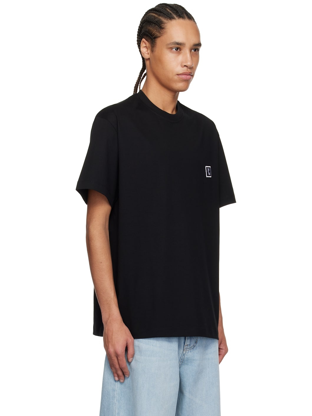 Black Cotton Back Logo T-Shirt - 2