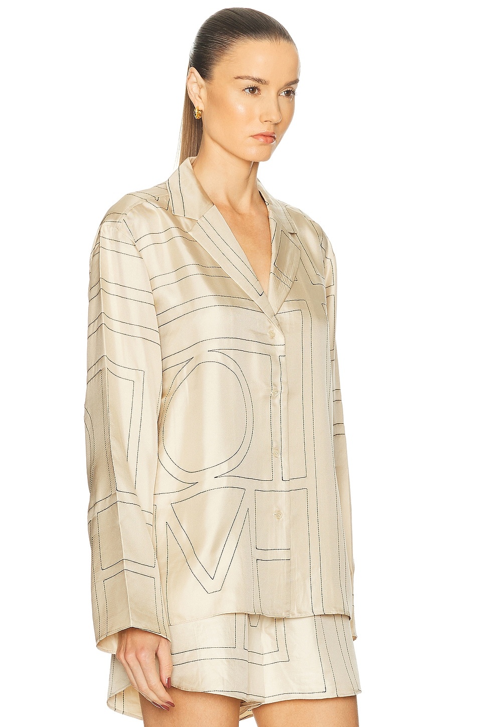 Monogram Silk PJ Top - 2