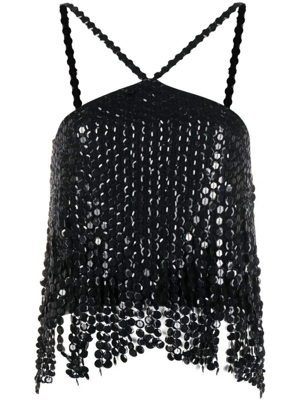 layered sequin-embellished top - 1