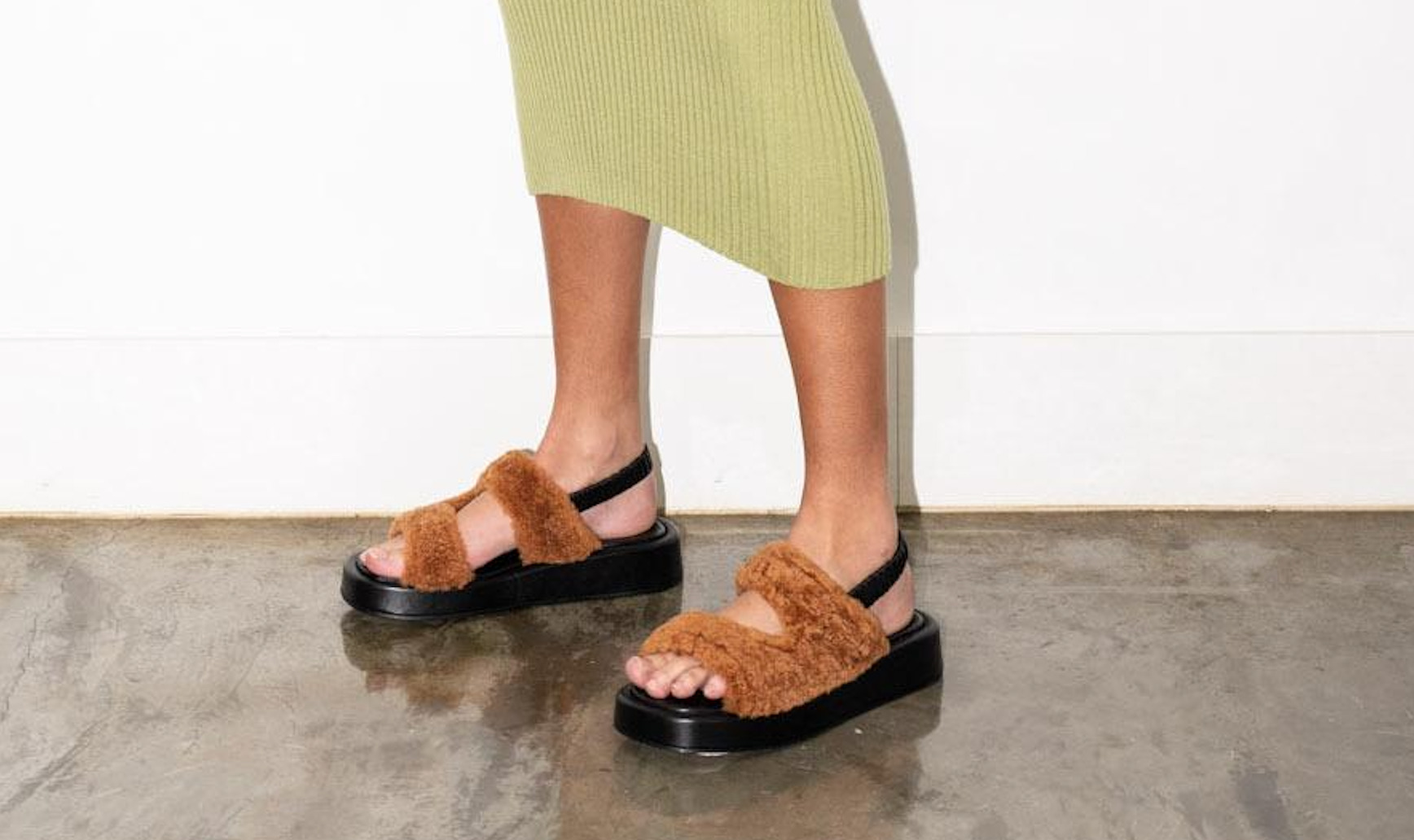 Gemini Shearling Slingback Teddy Caramel - 7