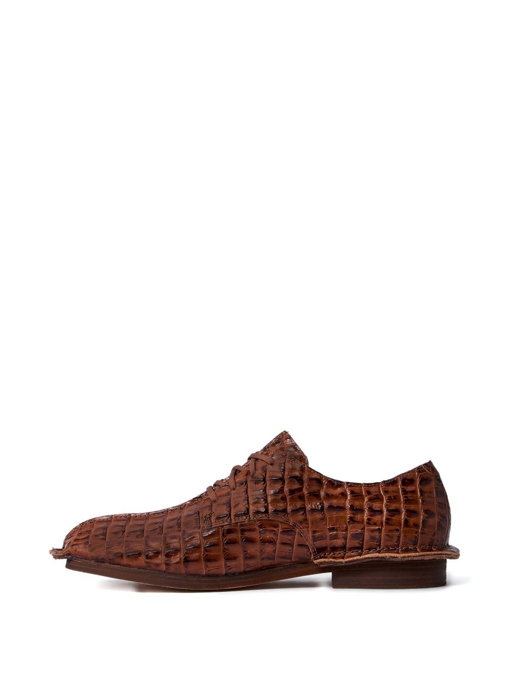 x Clarks croc-embossed derby shoes - 3