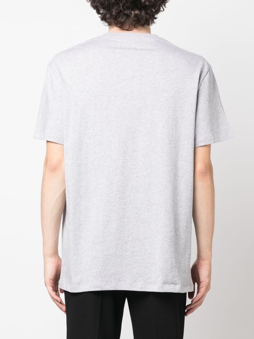 logo-tape detail T-shirt - 4