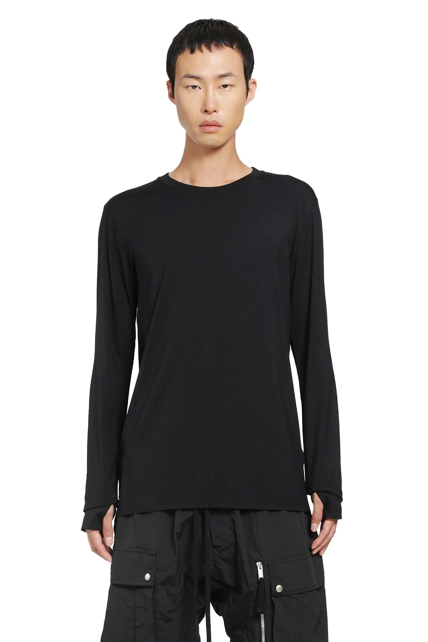 Stretch Viscose Long Sleeve T-shirt - 1