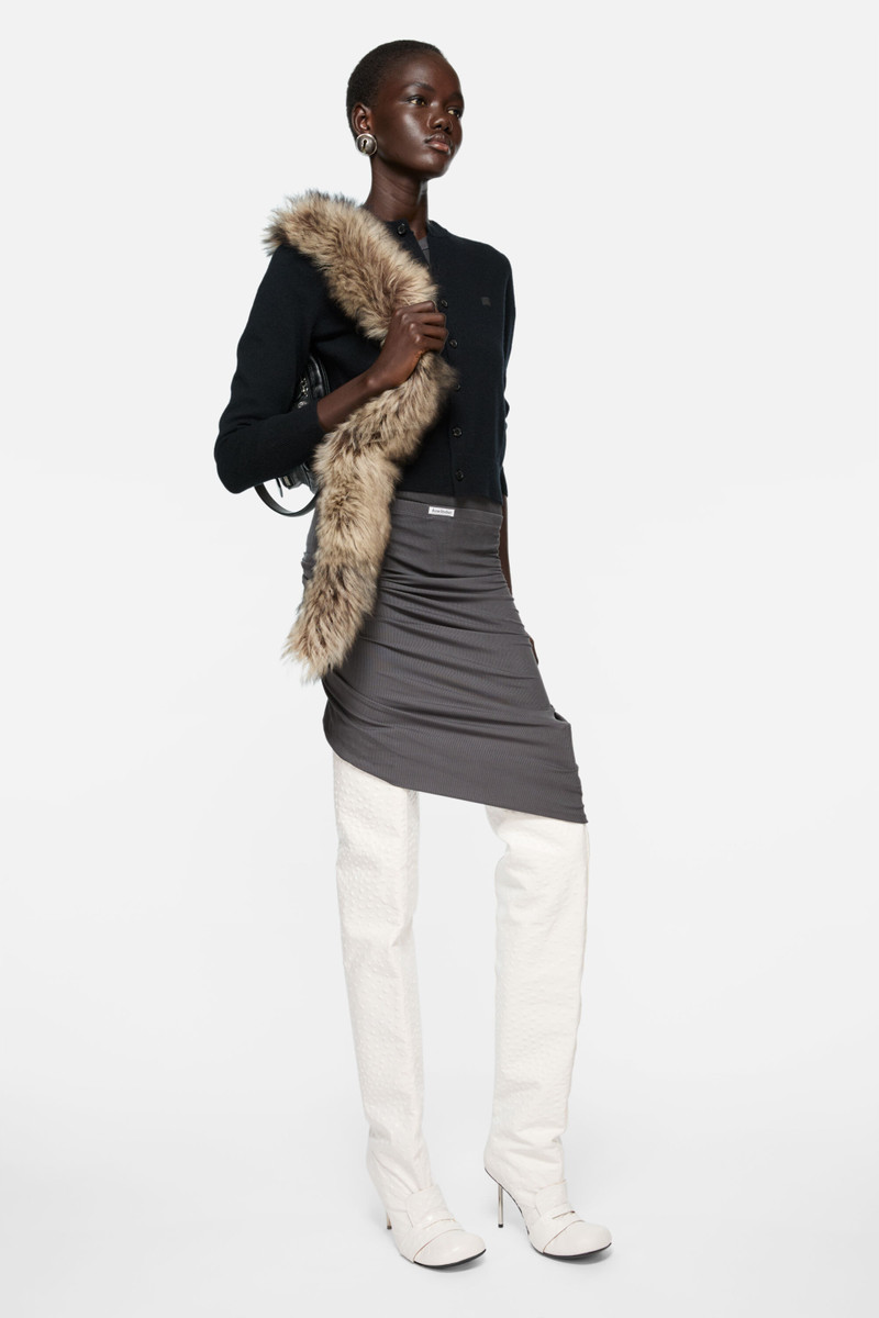 Acne Studios Fitted cardigan - yak wool - Black outlook